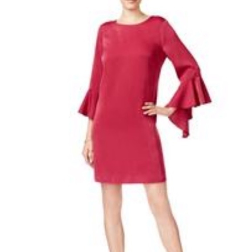 Bar III Berry Freeze Bell Sleeve Shift Dress NWT